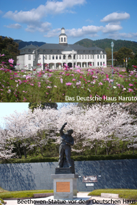 Beethoven-Statue vor dem Deutschen Haus Naruto