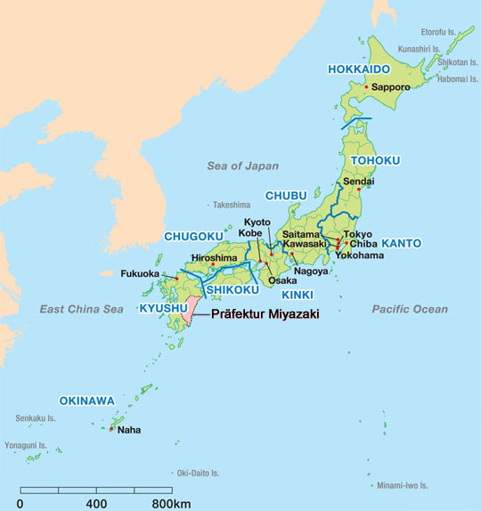 Karte von Japan