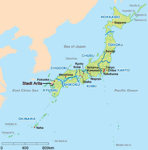 Karte von Japan