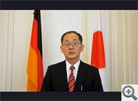 Videomassege bei der online veranstalteten Jahrestagung der Deutschen Gesellschaft der JSPS-Stipendiaten (JSPS-Club)