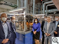 Besuch mit Frau Bär, der Staatsministerin für Digitalisierung, zudem die Nipro PharmaPackaging Germany GmbH (die deutsche Niederlassung des japanischen Unternehmens Nipro) und die Frankenbrunnen GmbH (ein lokaler Getränkehersteller) in Bayern