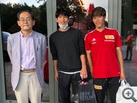 Besuch beim 1. FC Union Berlin - mit den Fußballspielern HARAGUCHI Genki sowie ENDO Keita