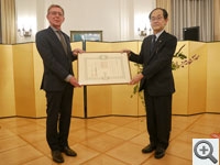 Ordensverleihung an den Vizepräsidenten der Deutsch-Japanischen Gesellschaft (DJG) Leipzig, Herrn Peter Heumann