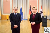 Der gemeinsame Höflichkeitsbesuch mit 20 Botschafter bei der Regierende Bürgermeisterin von Berlin, Frau Franziska Giffey