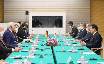 Zusammenkunft von Premierminister Kishida und Bundespräsident Steinmeier 