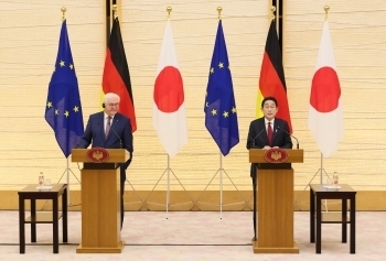 Zusammenkunft von Premierminister Kishida und Bundespräsident Steinmeier 