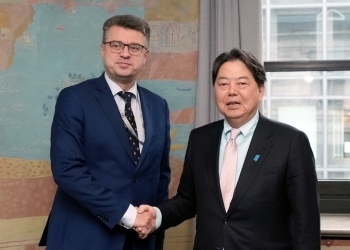 Treffen der Außenminister Japans und Estlands