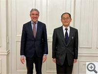 Besuch vom Präsidenten des Bundesverfassungsgerichts, Herrn Prof. Dr. Stephan Harbarth, in der Residenz der Botschaft