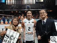 Match des Berliner Volleyballteams Berlin Recycling Volleys / Treffen mit TSUIKI Satoshi