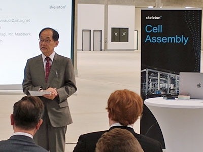 Unterzeichnung eines Investitionsvertrags zwischen dem japanischen Unternehmen Marubeni Corporation und dem Unternehmen Skeleton Technologies aus Estland