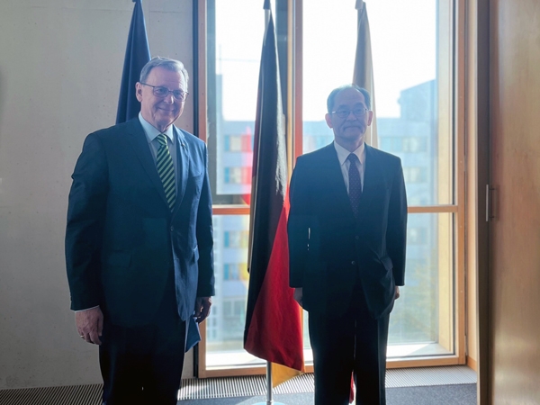 Abschiedsbesuch beim Ministerpräsidenten Bodo Ramelow in der Vertretung des Freistaats Thüringen beim Bund in Berlin