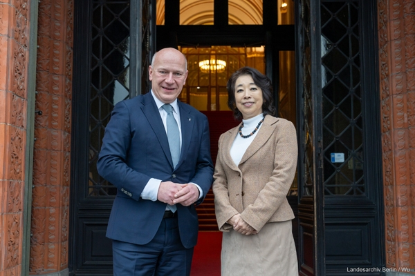 Aktivitäten der Botschafterin: Antrittsbesuch beim Regierenden Bürgermeister von Berlin, Kai Wegner (27.01.2025)