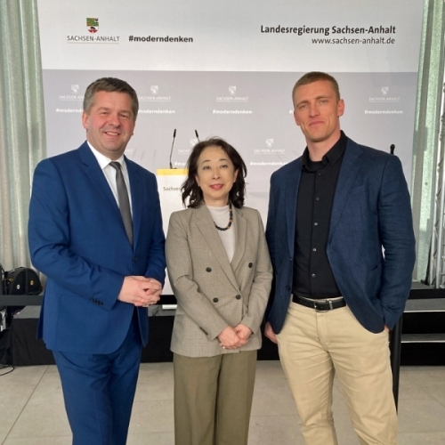 Treffen mit dem neuen Ministerpräsidenten Sven Schulze und den Goldmedaillengewinner Thorsten Margis beim Sachsen-Anhalt-Abend