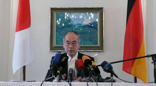 Pressekonferenz von Botschafter Dr. Shinyo