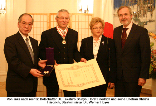Ordensüberreichung an Herrn Horst Friedrich